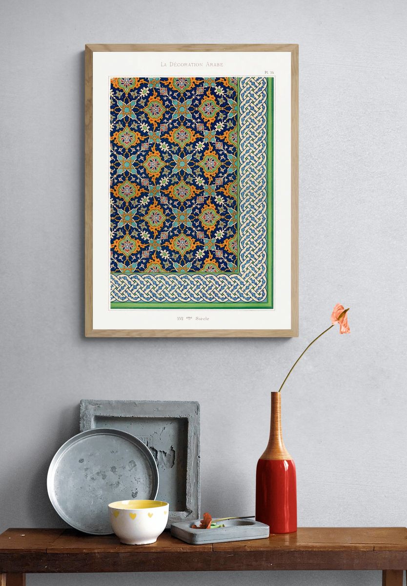 Arabian Decoration — Vintage Print. — room view 3