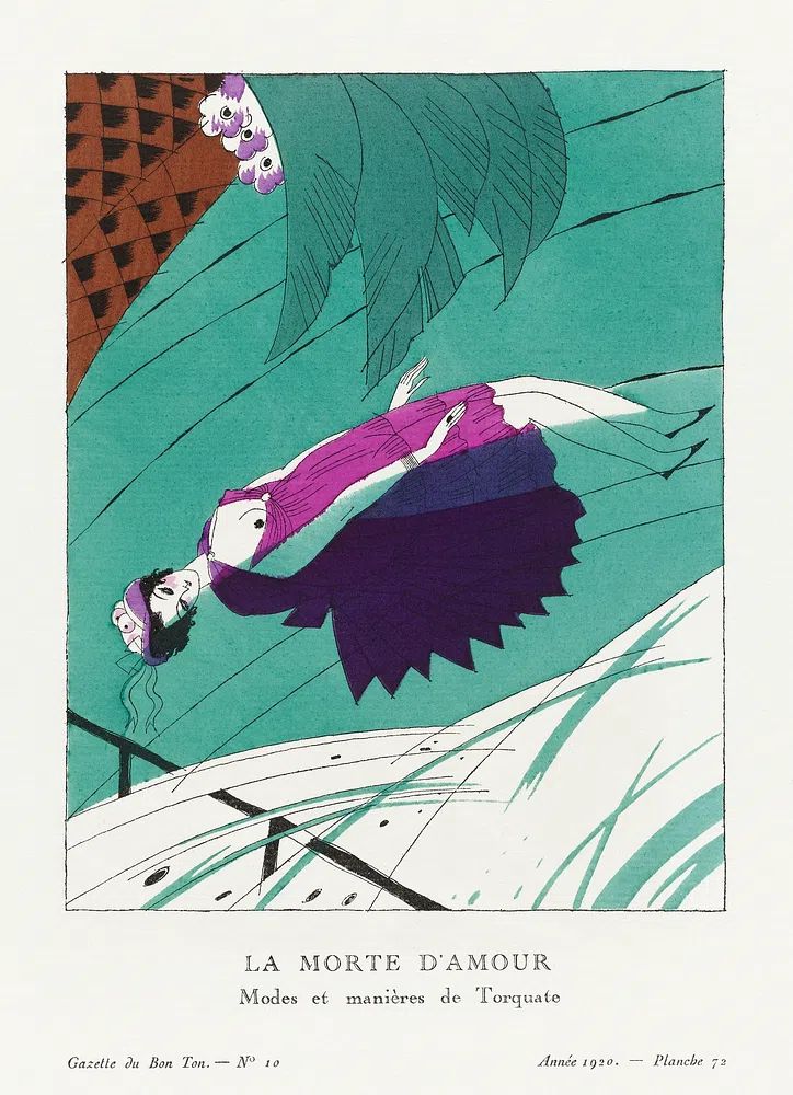 La morte d'amour: Modes et. poster — vintage art