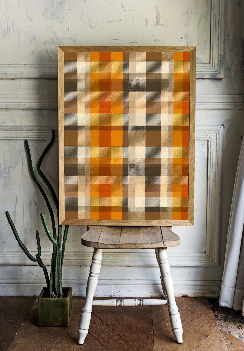 Plaid Pattern — Vintage Print. room preview