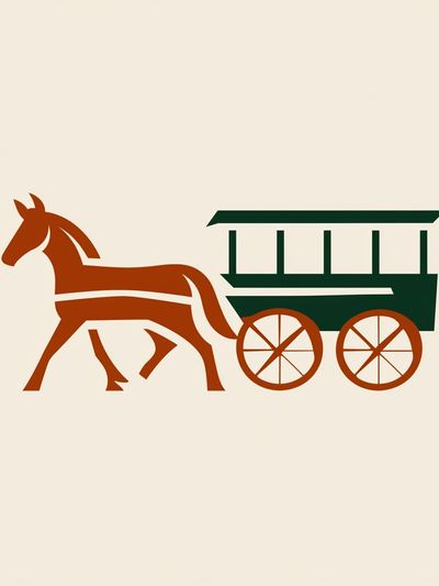 Horse Cart Vintage Print. poster