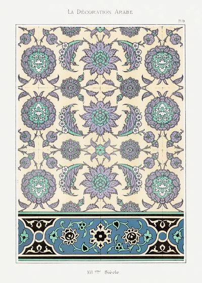 Arabic art pattern, Emile Prisses. poster