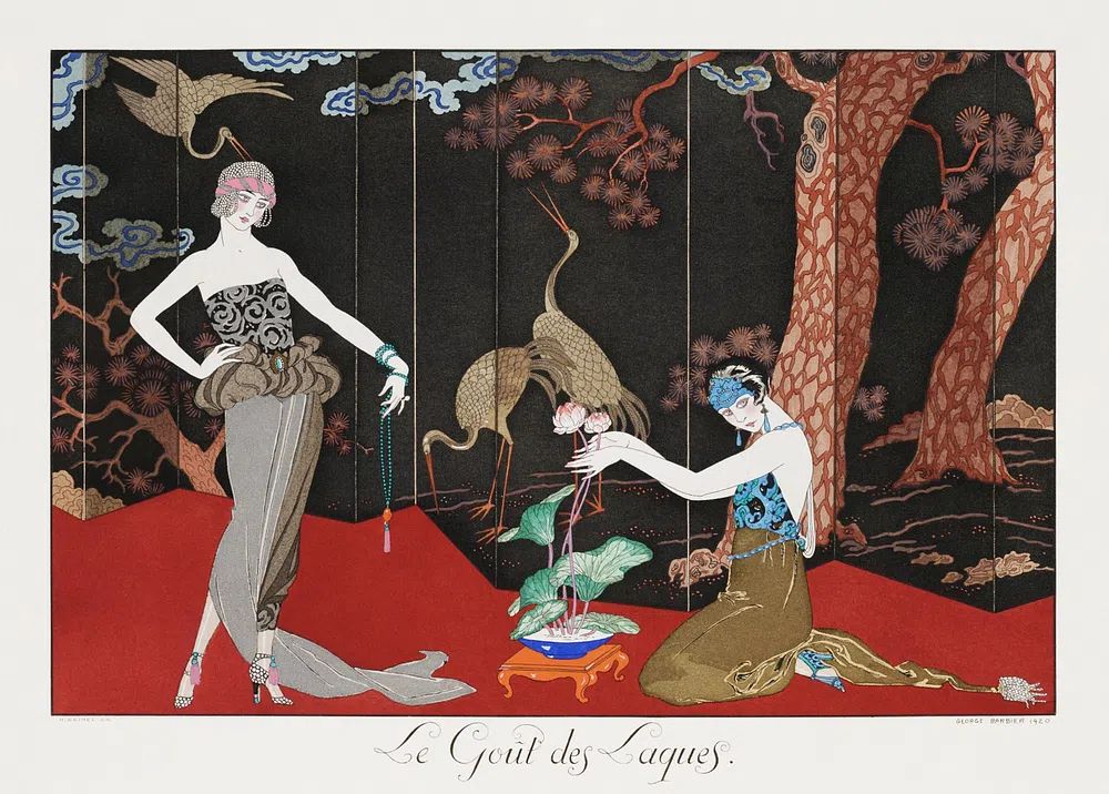 Le Gout des Laques (1920). poster — vintage art