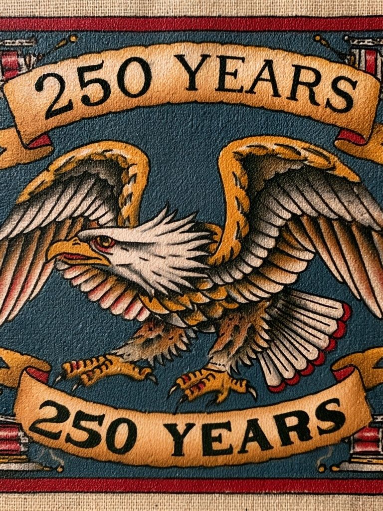 Heraldic Eagle 250 Years Vintage Poster. poster — vintage art