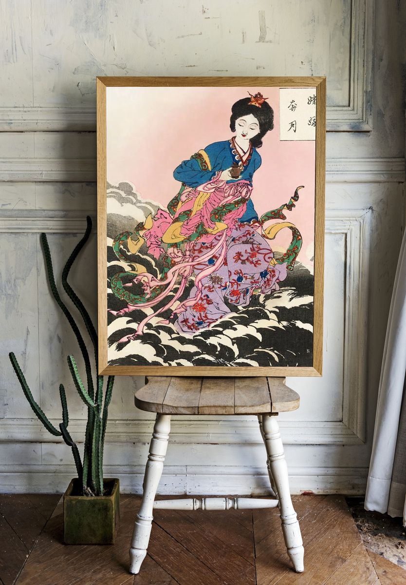 Japanese Geisha Vintage Print room preview