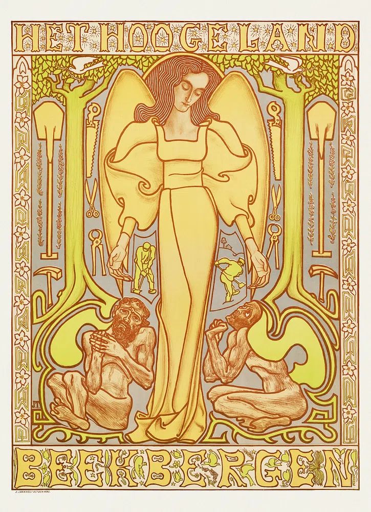 Hoogeland, Beekbergen (1896) Jan Toorop. poster — vintage art