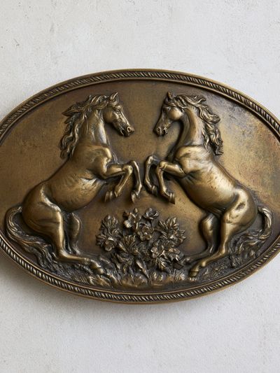Rearing Horses Vintage Print. poster