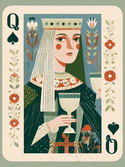 Queen of Spades Vintage Poster.