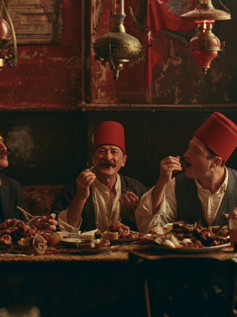 Ottoman Feast Scene Vintage Print. poster — vintage art