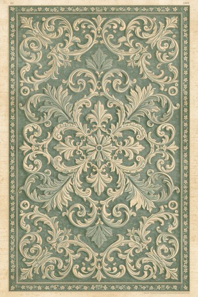 Ornate Baroque Scrollwork Print. poster