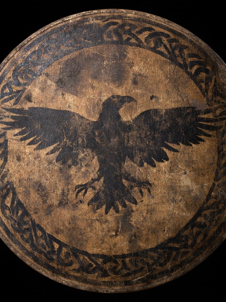 Eagle Shield Vintage Print. poster detail