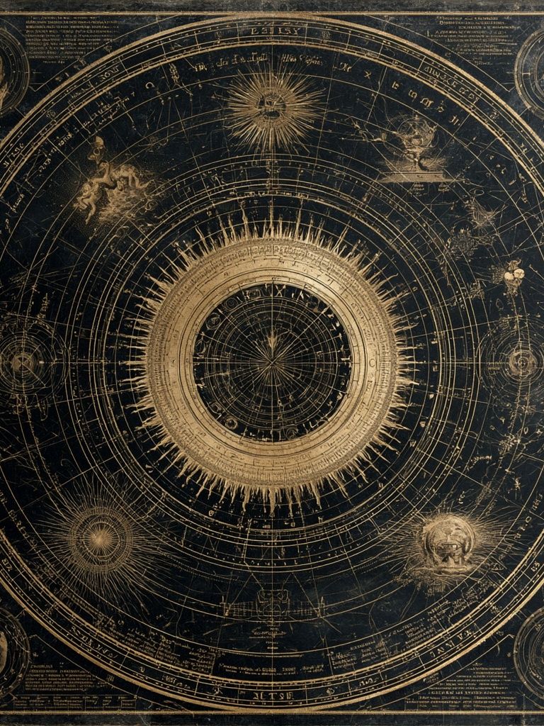 Celestial Astrolabe Vintage Print. poster detail