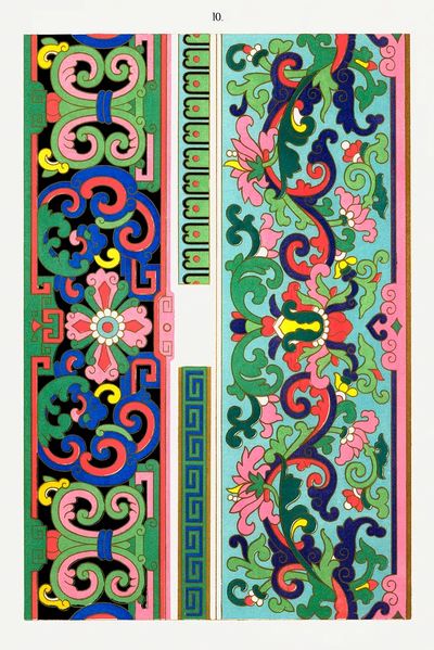 Ornamental Floral Pattern Vintage Print