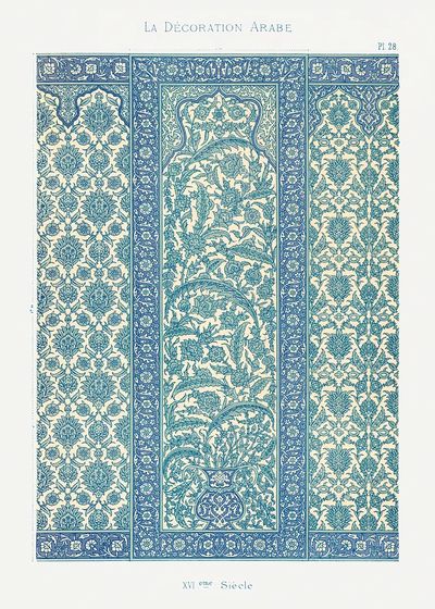 Arabic pattern, La Decoration Arabe. poster print