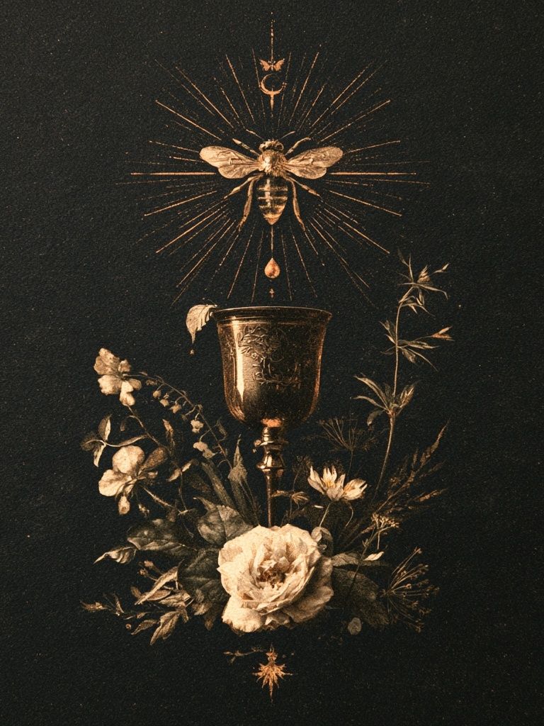 Mystic Altar Still Life Vintage Print. poster — vintage art