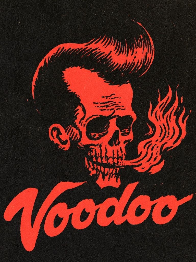 Voodoo Skull Typography Poster. poster — typography art