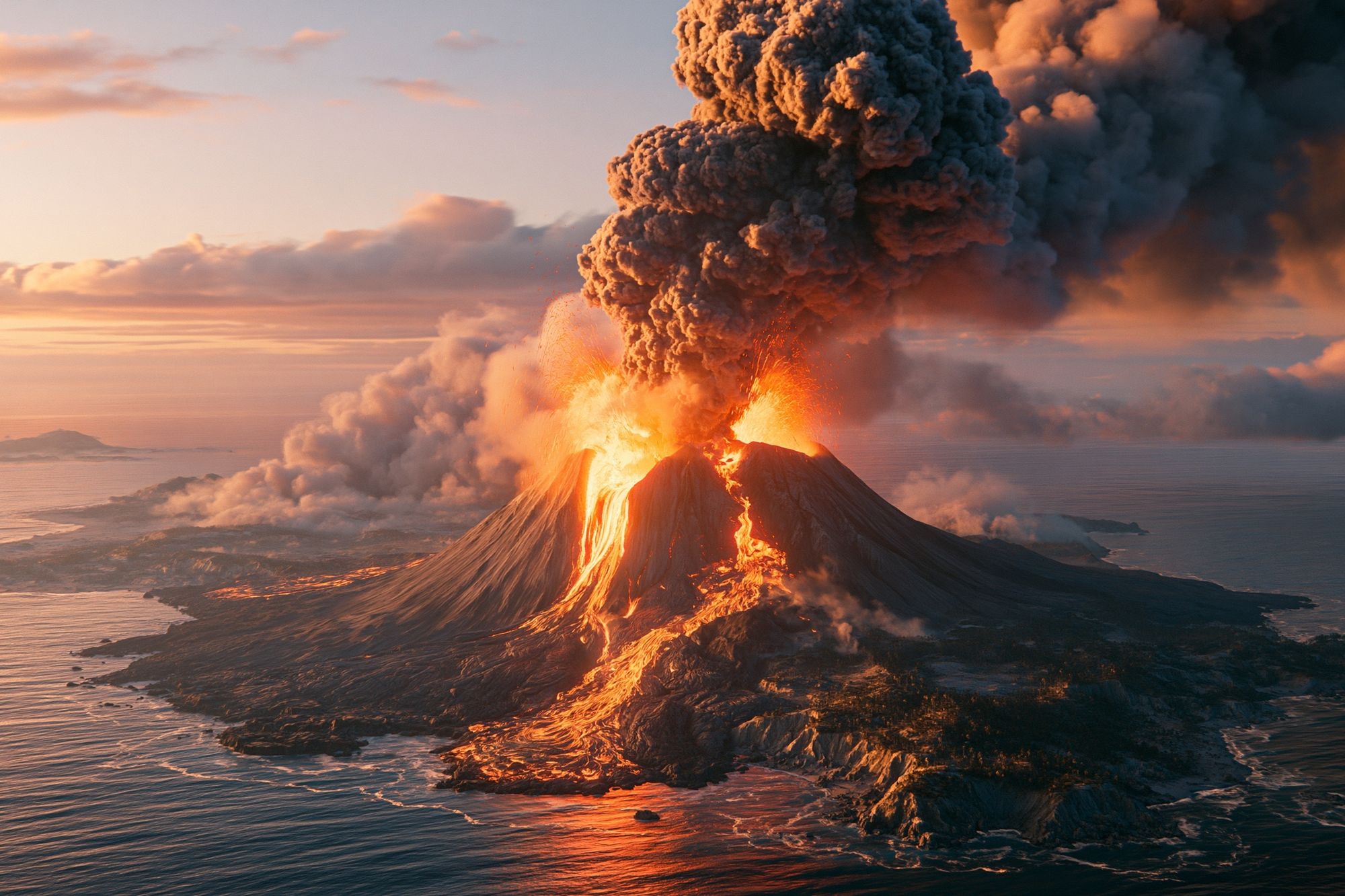 Volcanic Eruption Photography Poster. poster detail