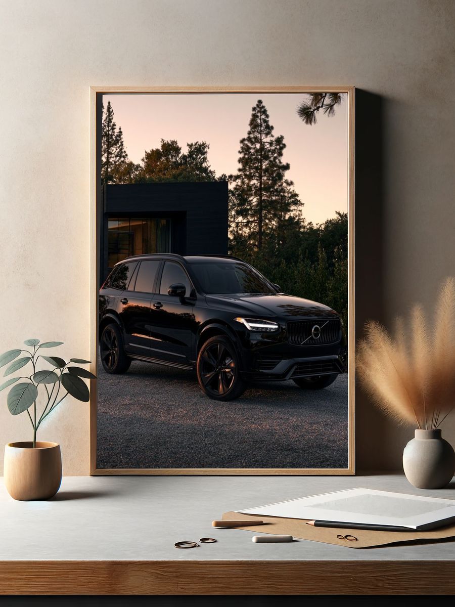 Black Volvo SUV Photography Poster. — room view 2