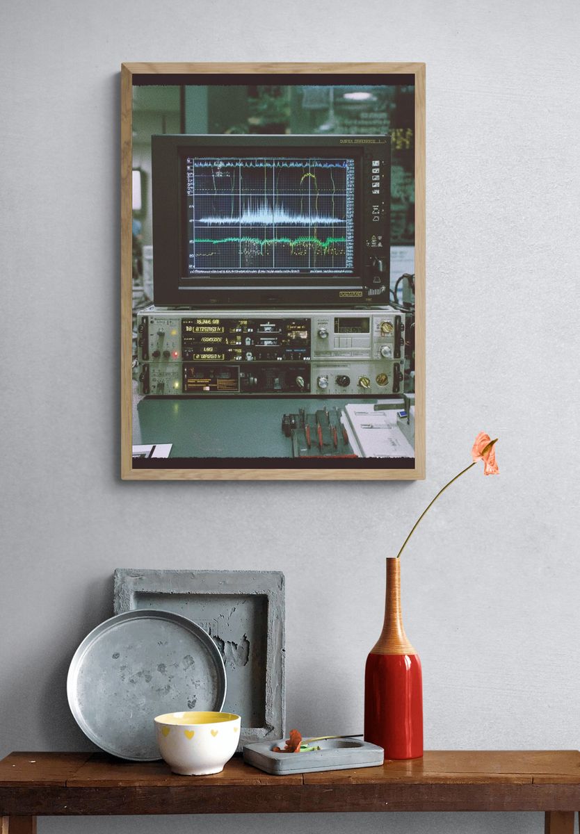 Vintage Oscilloscope Equipment Poster. — room view 3