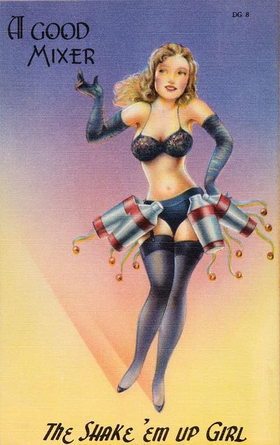 The Shake 'Em Up Girl — Vintage Print. poster print