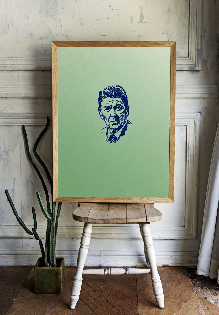 Vintage Portrait Sketch Poster. room preview