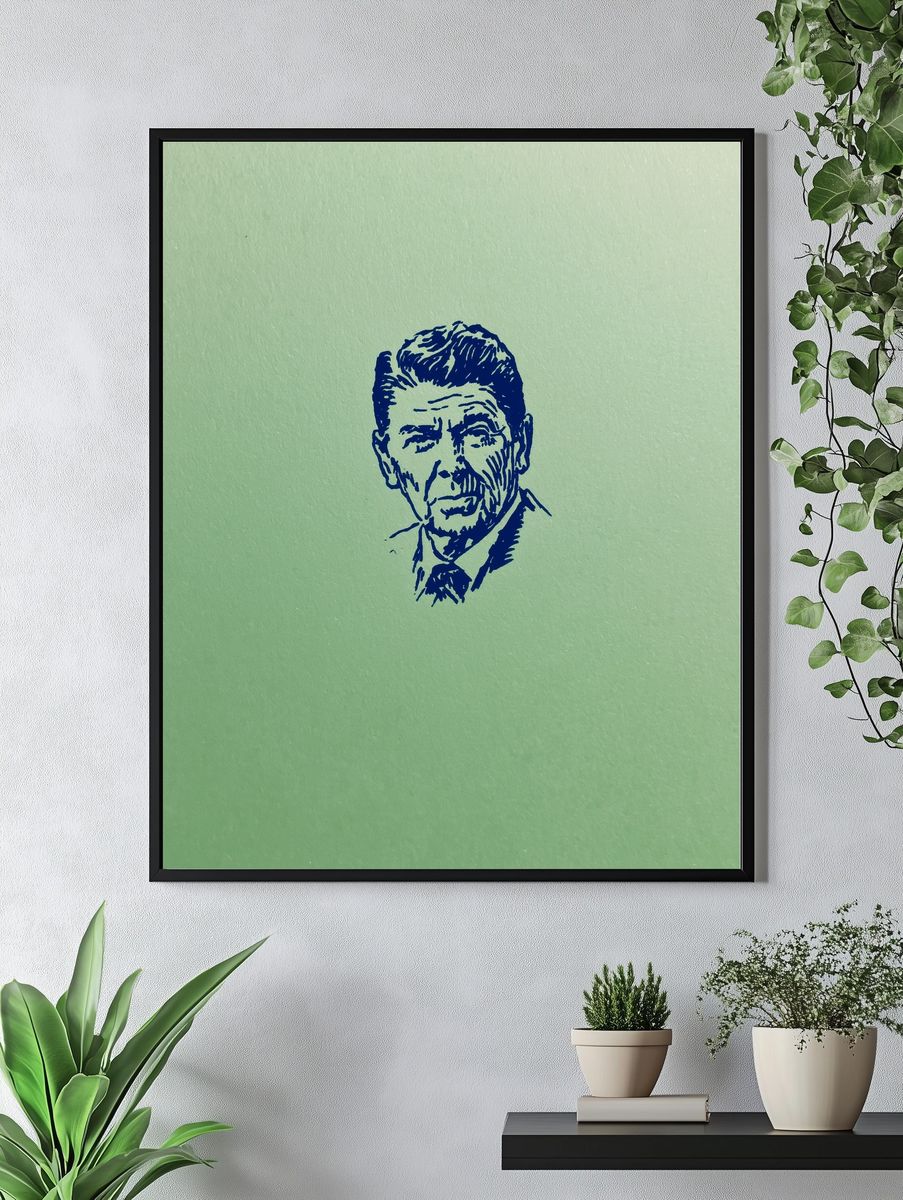 Vintage Portrait Sketch Poster. — room view 4