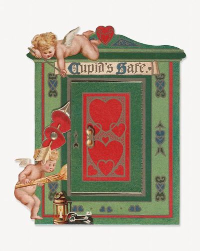 Cupid's Safe — Vintage Print. poster print