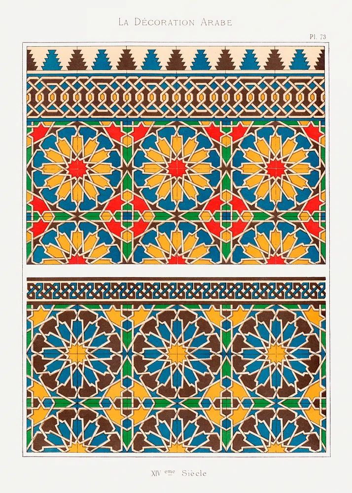 Arabesque Pattern — Vintage Print. poster detail