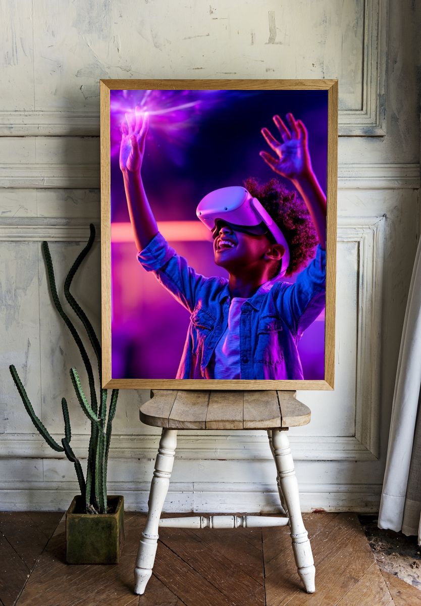 VR Joy Portrait Poster. room preview