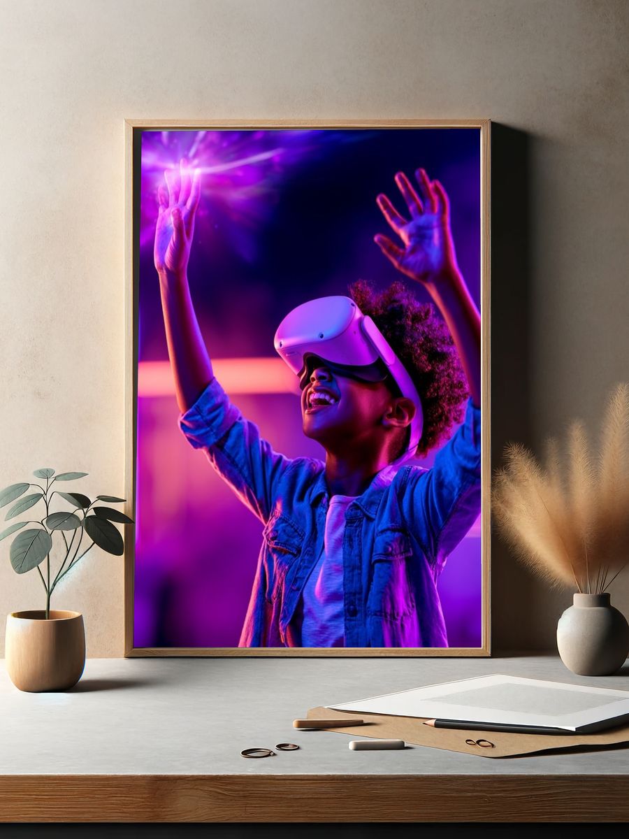 VR Joy Portrait Poster. — room view 2