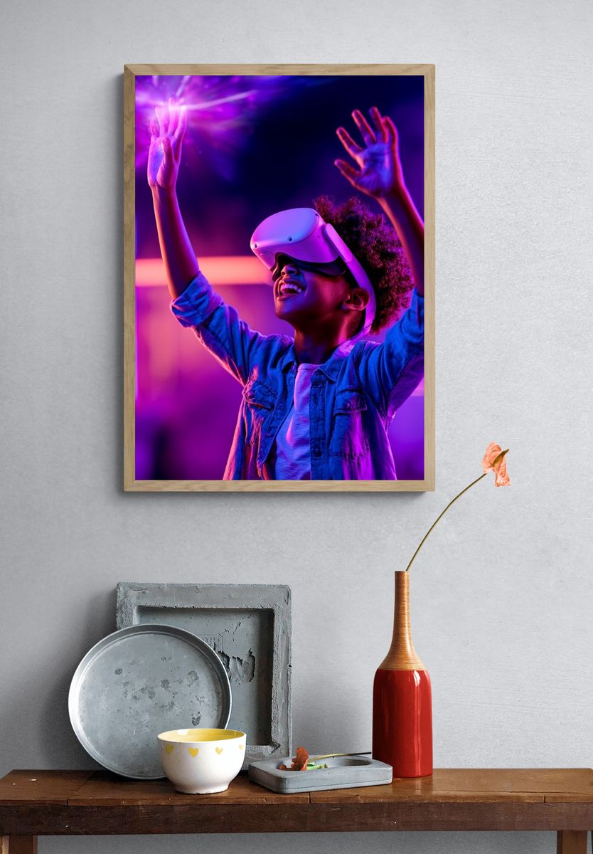 VR Joy Portrait Poster. — room view 3
