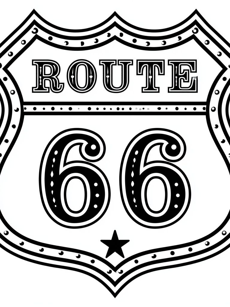 Route 66 Highway Sign Poster. poster — vintage art