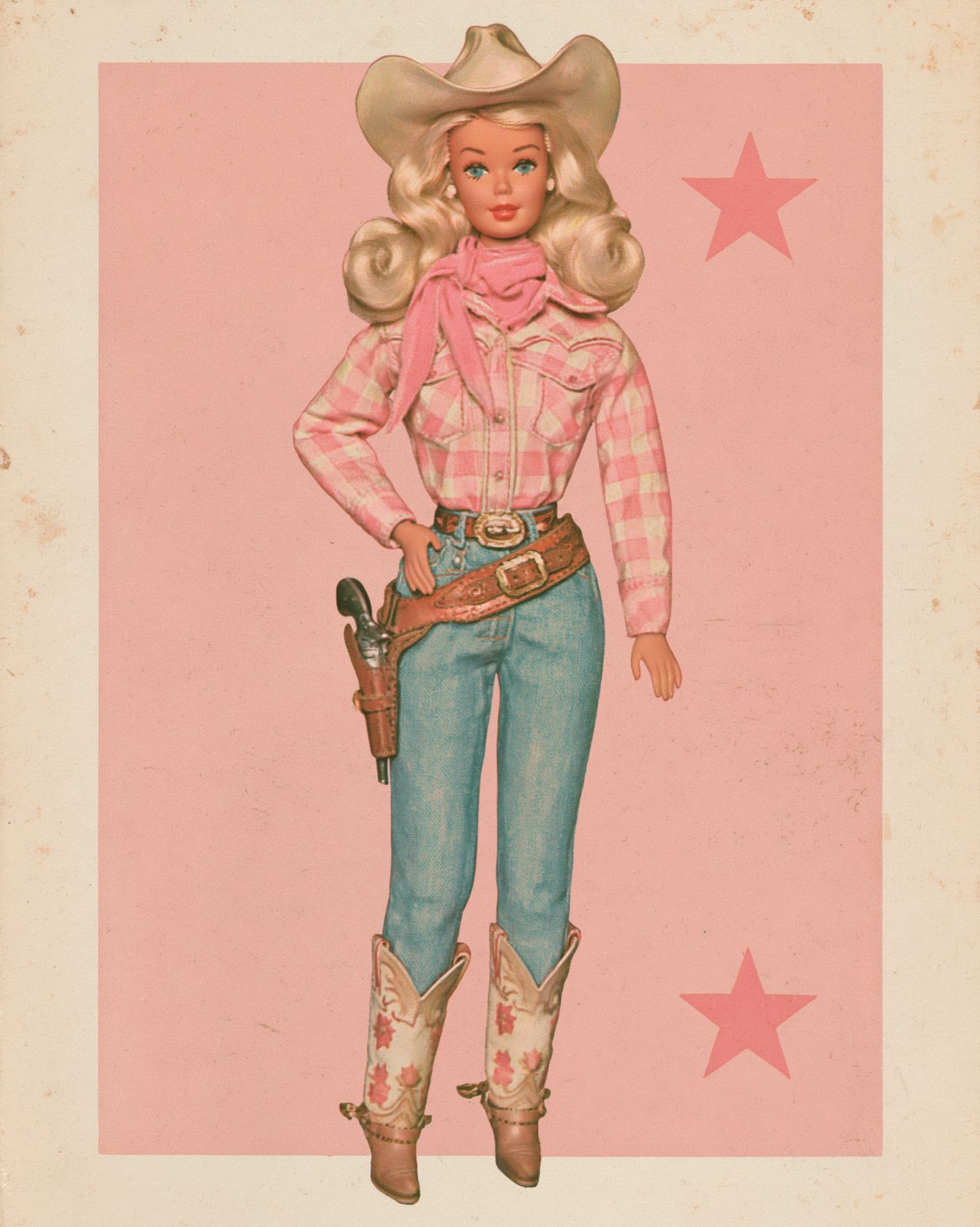 Cowgirl Barbie Vintage Poster. poster detail
