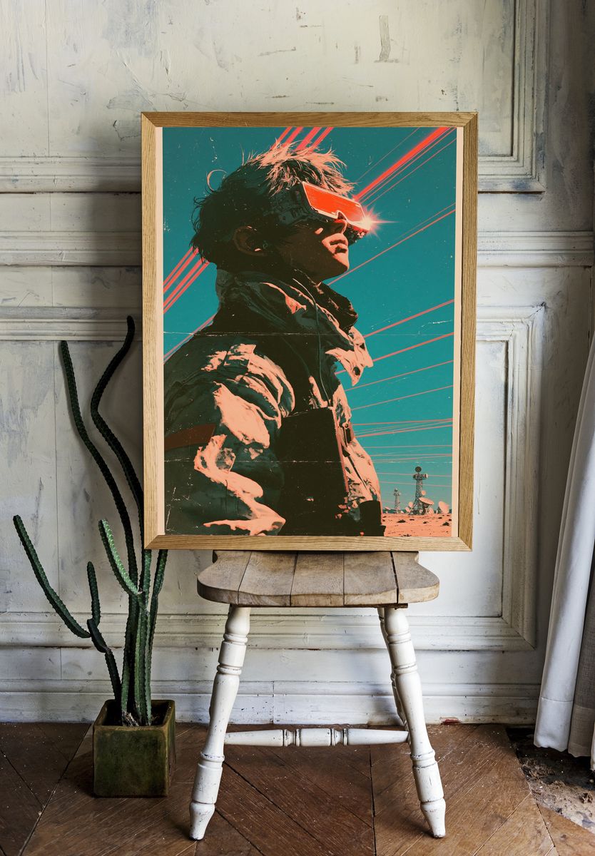 Retro Sci-Fi Visionary Poster. — room view 1