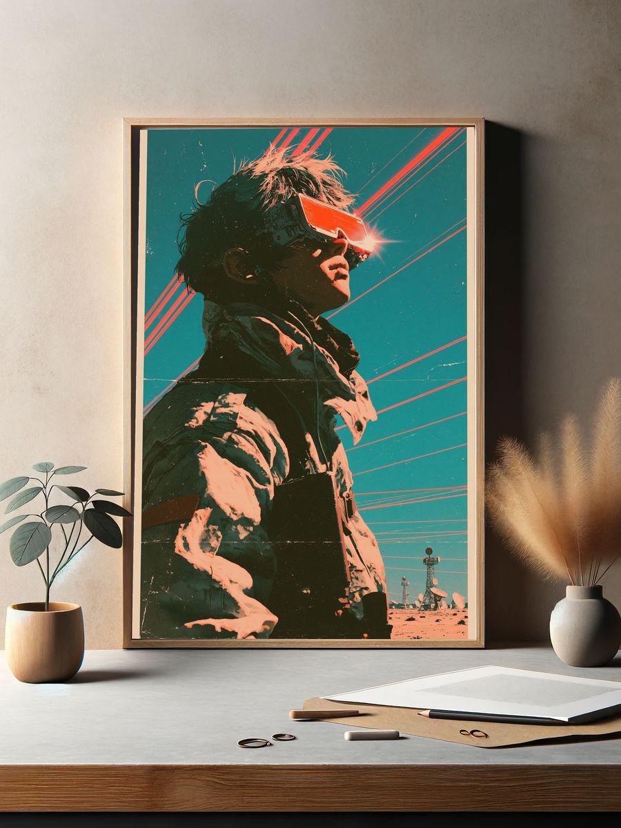 Retro Sci-Fi Visionary Poster. — room view 2