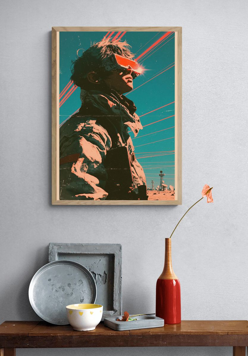 Retro Sci-Fi Visionary Poster. — room view 3