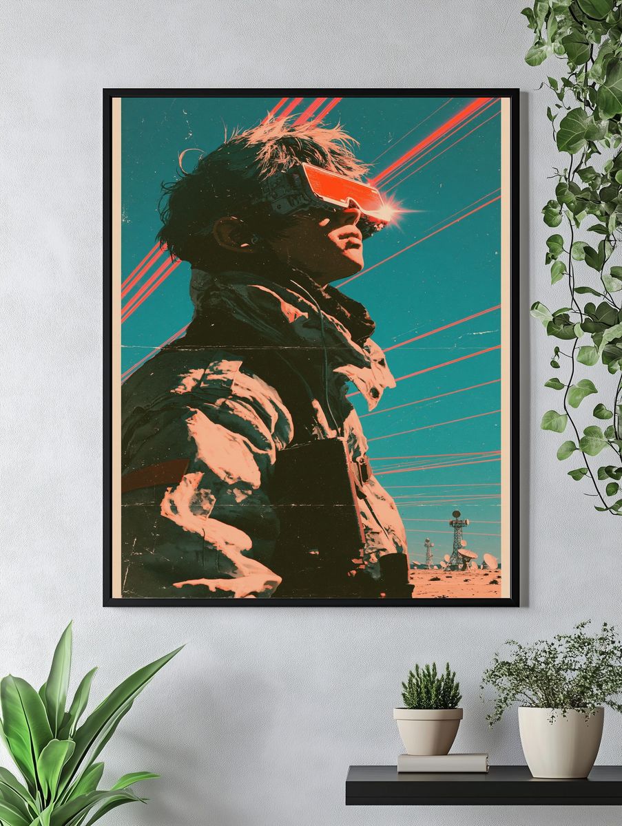 Retro Sci-Fi Visionary Poster. — room view 4