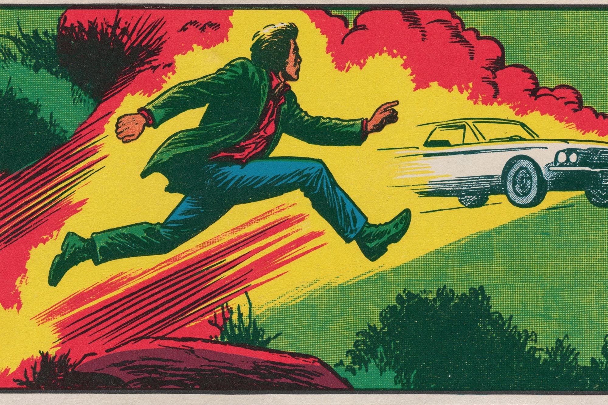 Action Chase Vintage Poster. poster detail