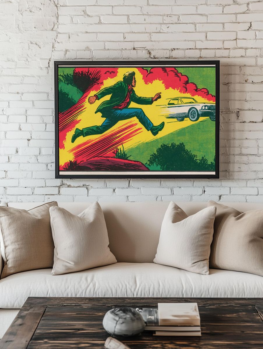 Action Chase Vintage Poster. — room view 1
