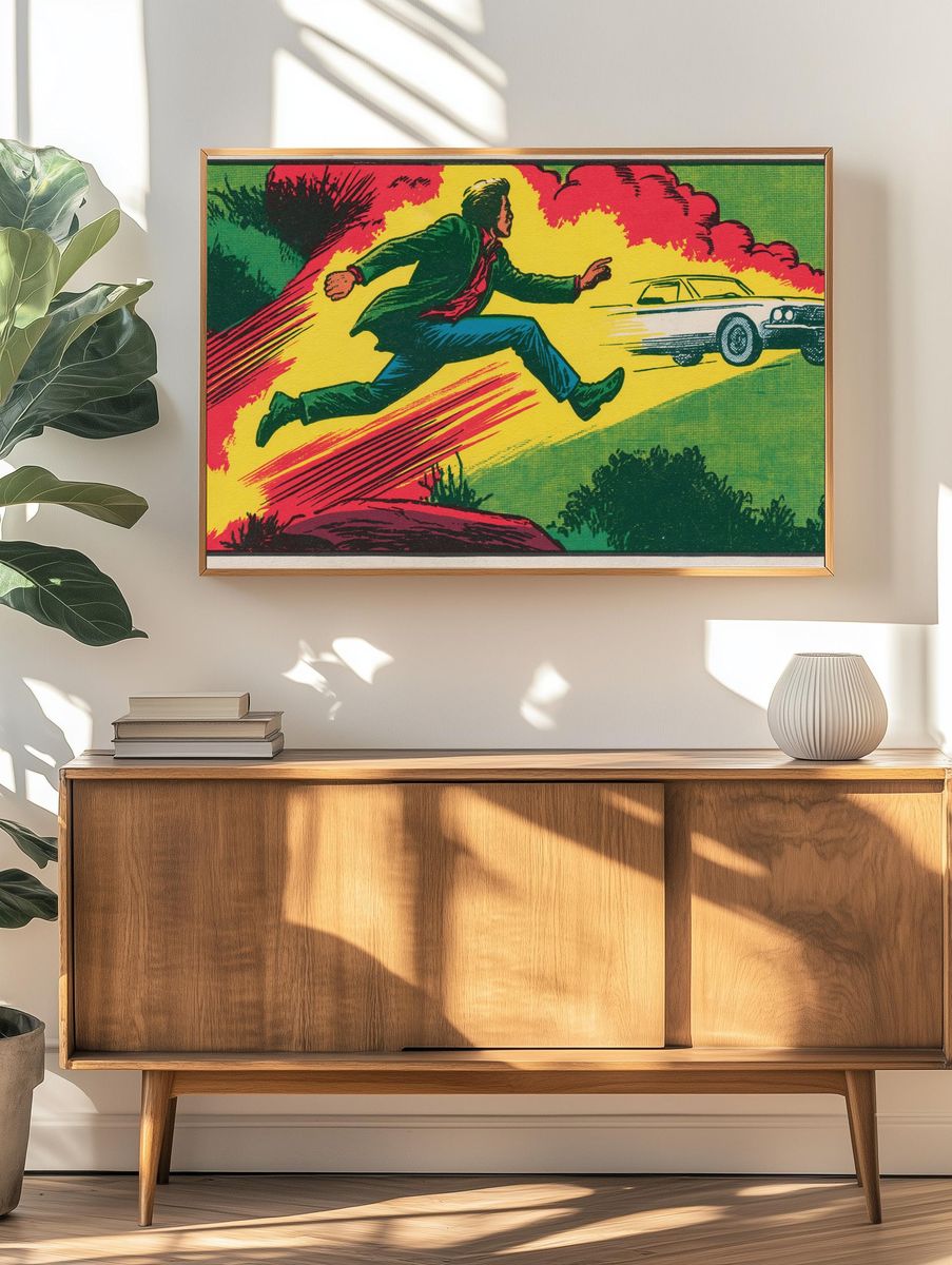 Action Chase Vintage Poster. — room view 3