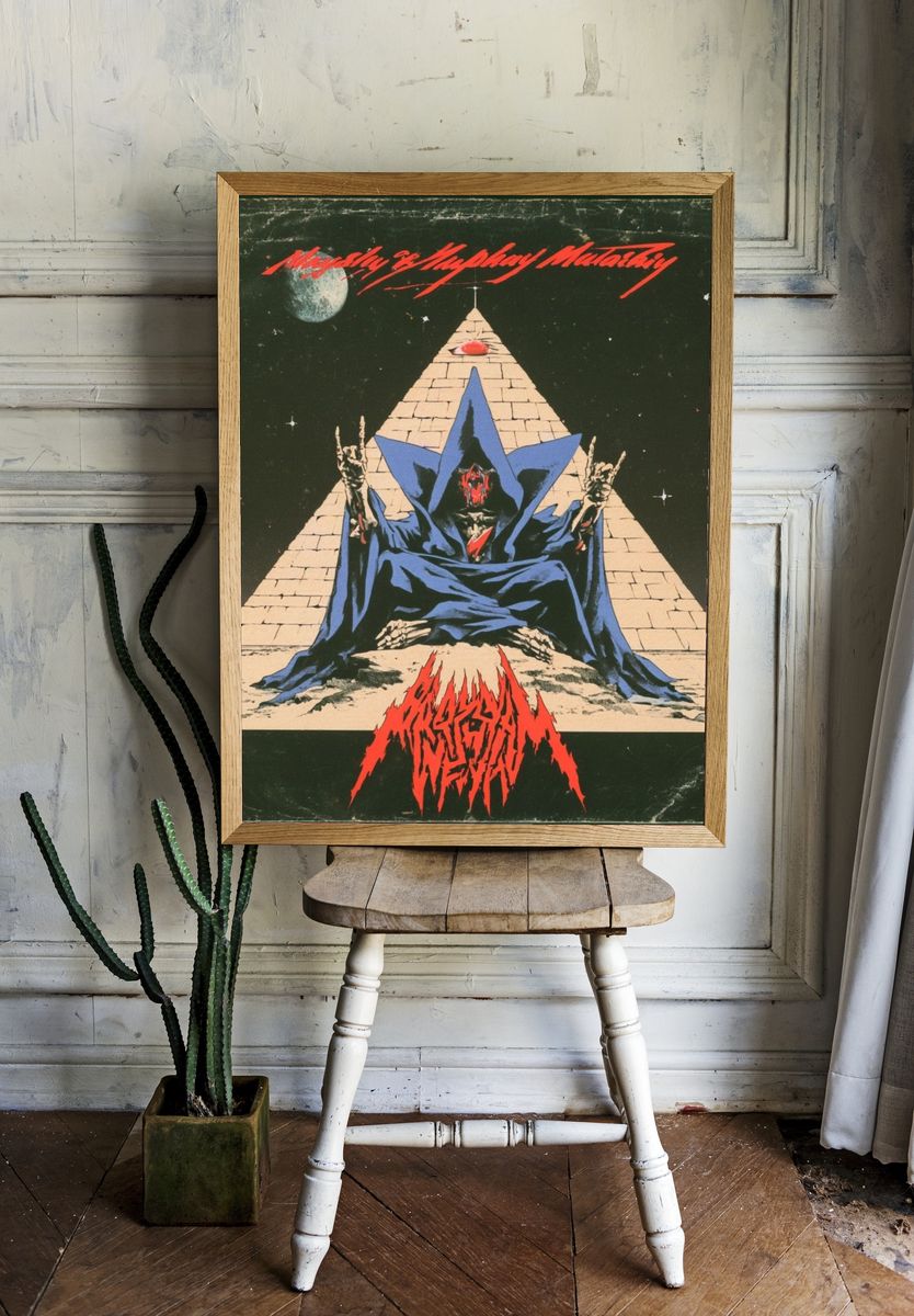 Megalithic Throne — Vintage Print. — room view 1