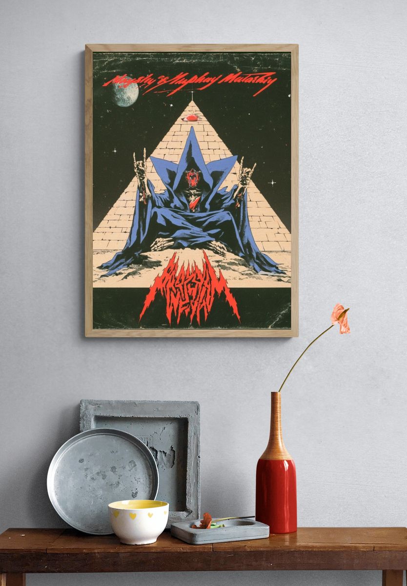 Megalithic Throne — Vintage Print. — room view 3