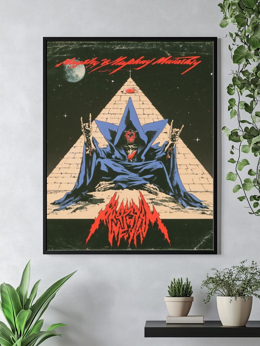 Megalithic Throne — Vintage Print. — room view 4