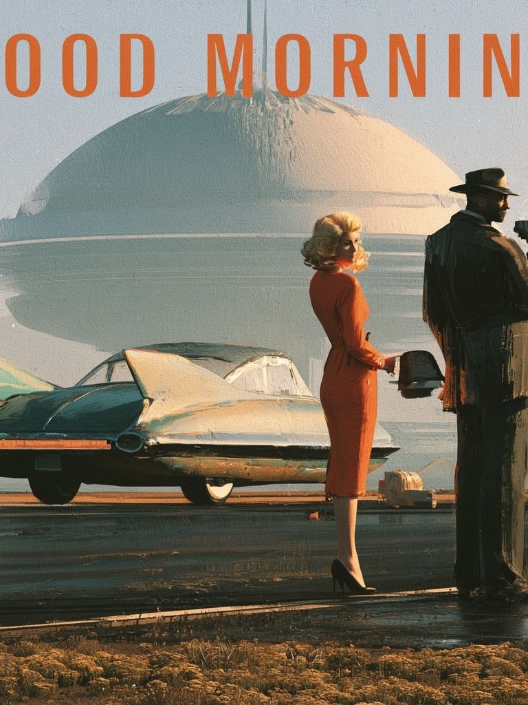 Good Morning Retro Poster. poster — vintage art