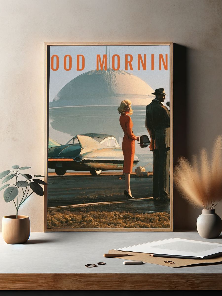 Good Morning Retro Poster. — room view 2