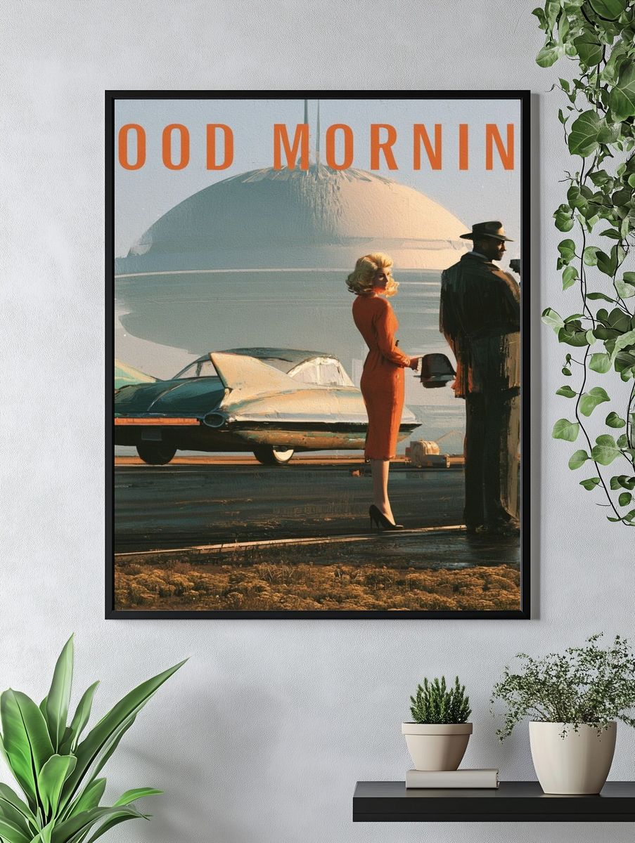 Good Morning Retro Poster. — room view 4