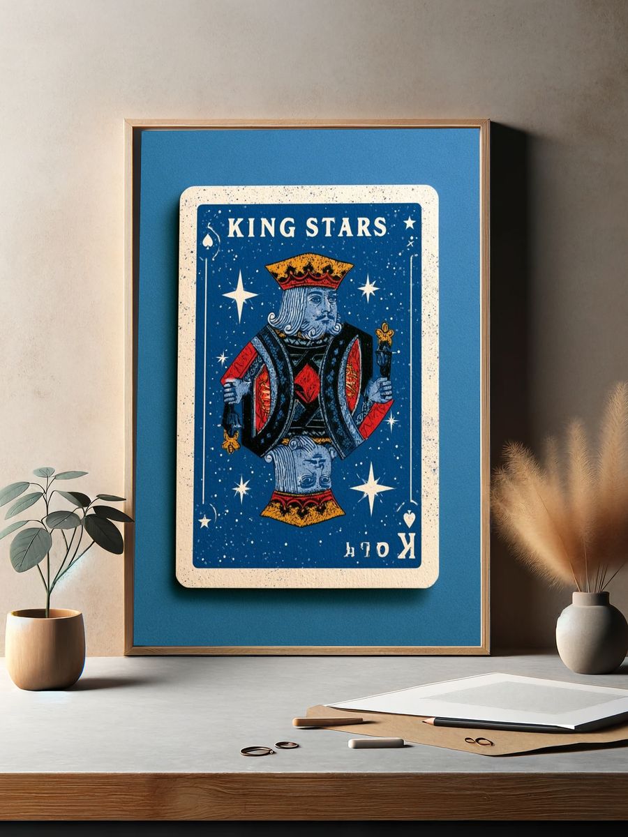 King of Stars Playing Card Print. — room view 2