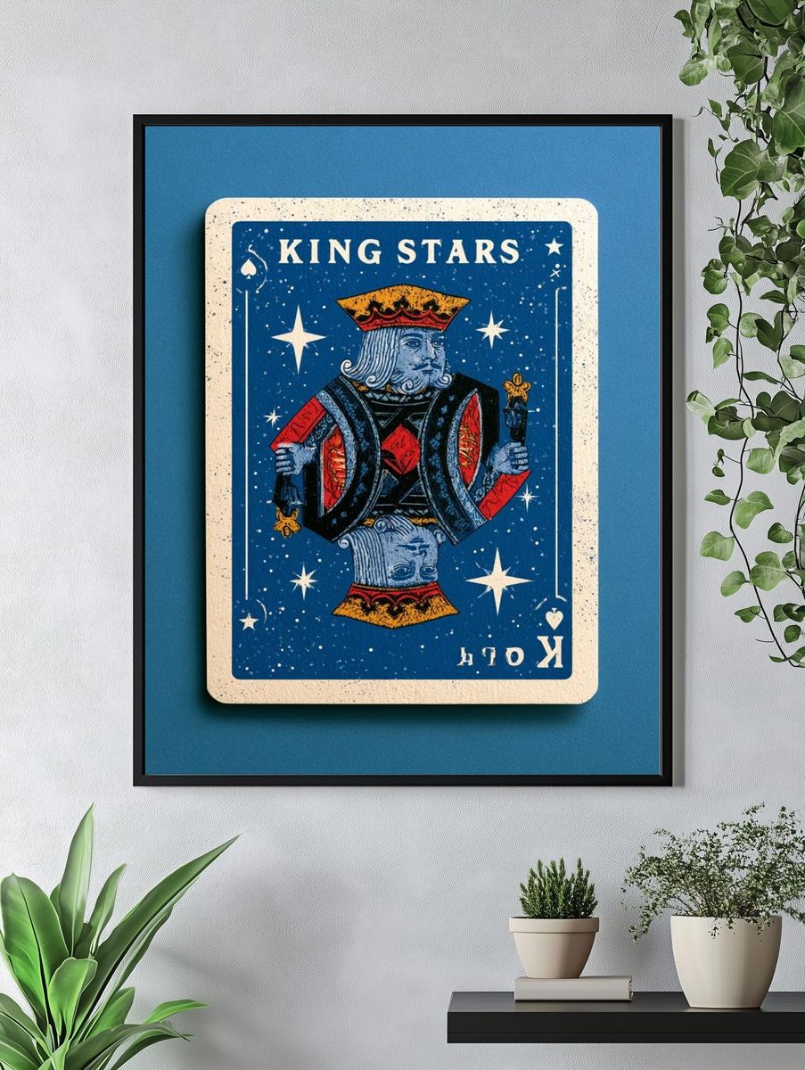King of Stars Playing Card Print. — room view 4