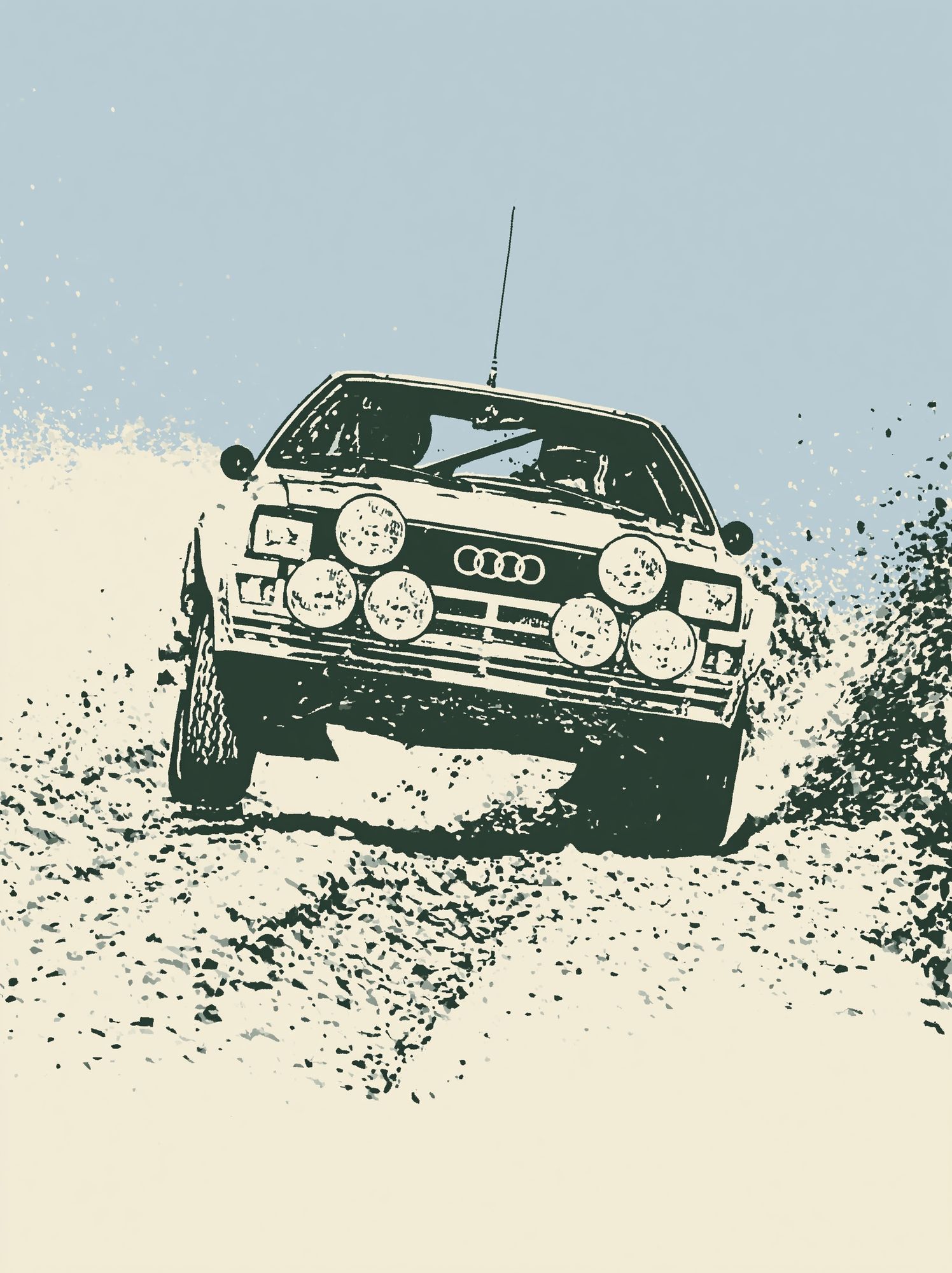 Audi Rally Car Vintage Poster. poster detail