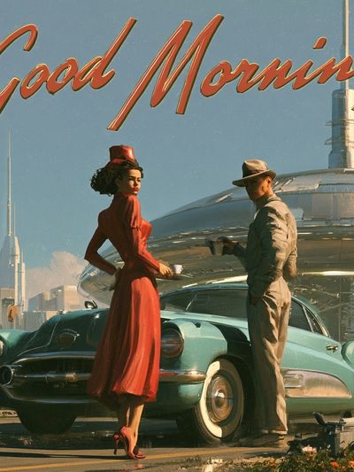 Good Morning Retro Poster. poster