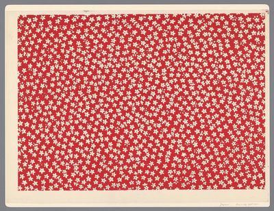 Blad met strooipatroon van bloemen. poster